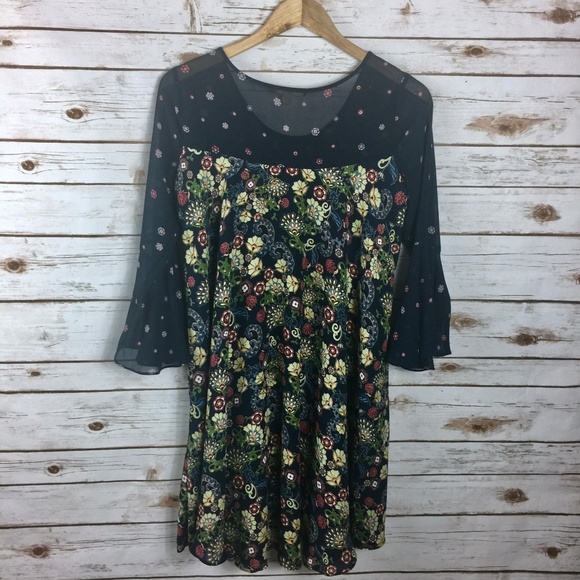 Anthropologie Papercrown Endora Spring Tunic Dress - Picture 1 of 8